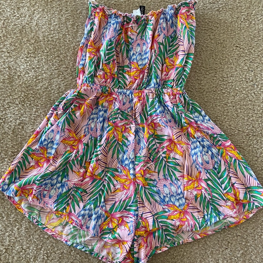 H&M Floral Pink Romper